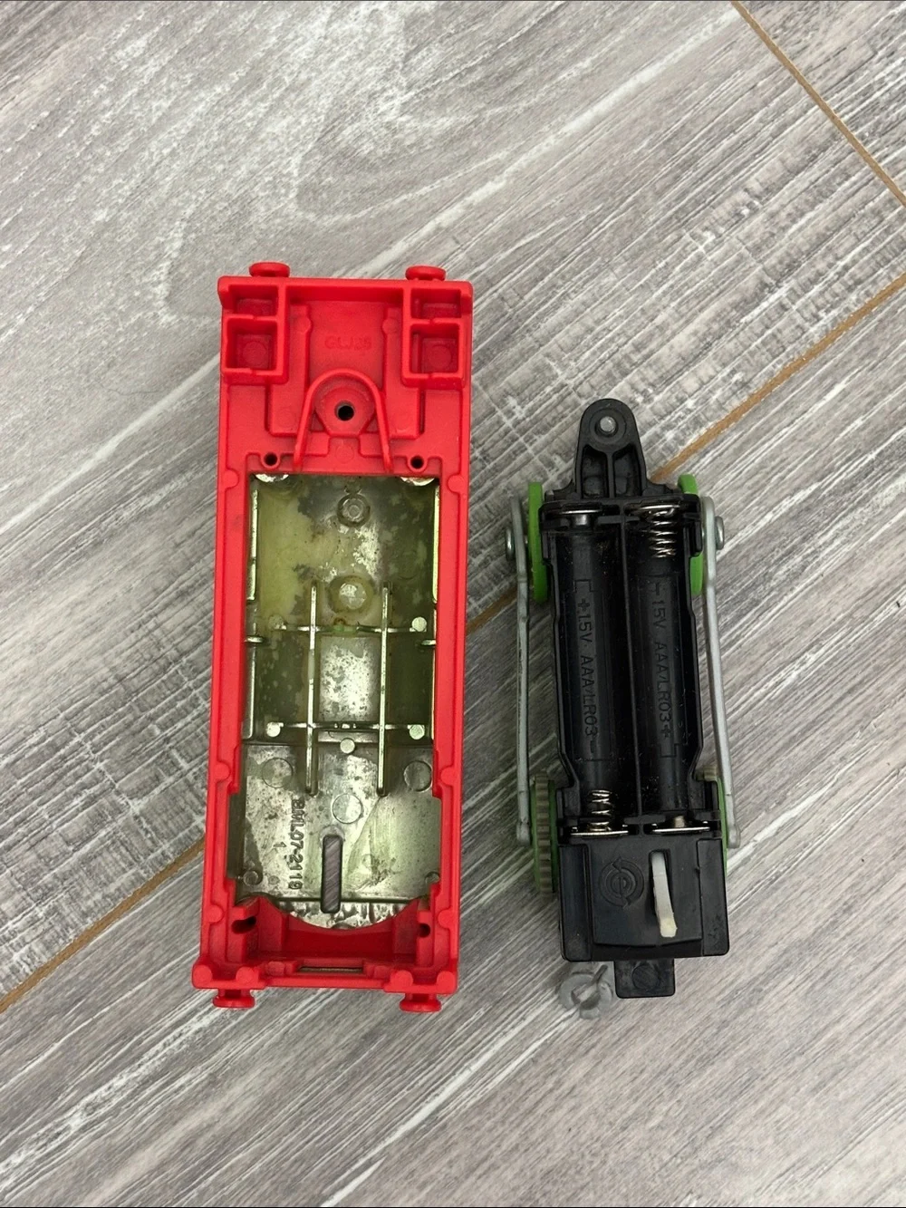 Metallic Motorized Trackmaster Percy and Tender - Thomas & Friends WORKS!